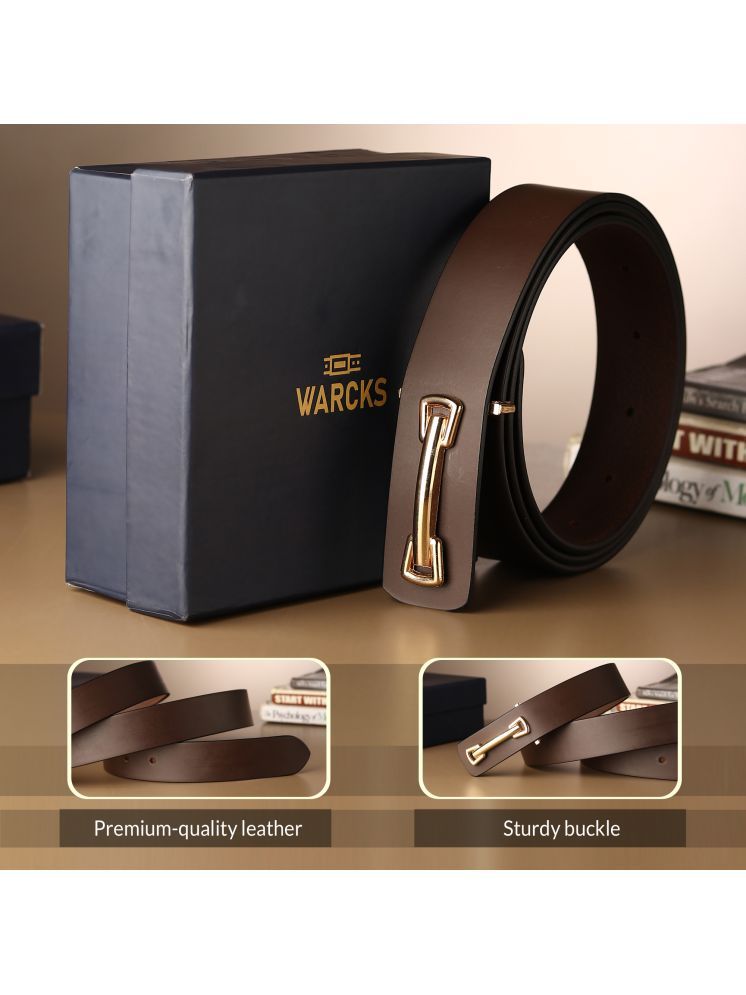     			WARCKS - Brown 100% Leather Men's Formal Belt ( Pack of 1 )