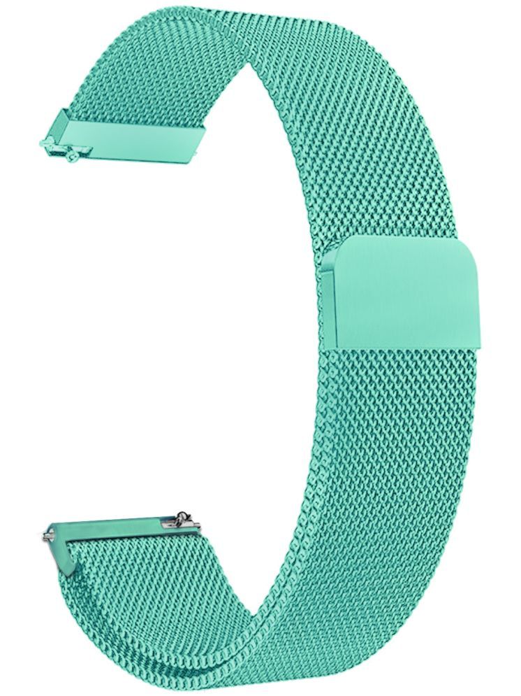     			ACM Watch Strap Magnetic 22mm compatible with Boult Forge Smartwatch Luxury Metal Chain Band Turquoise