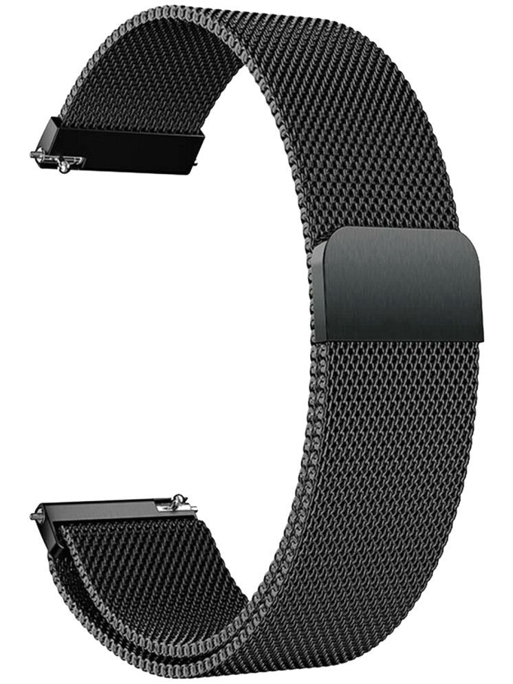     			ACM Watch Strap Magnetic 22mm compatible with Noise Colorfit Canvas Elite Smartwatch Luxury Metal Chain Band Black