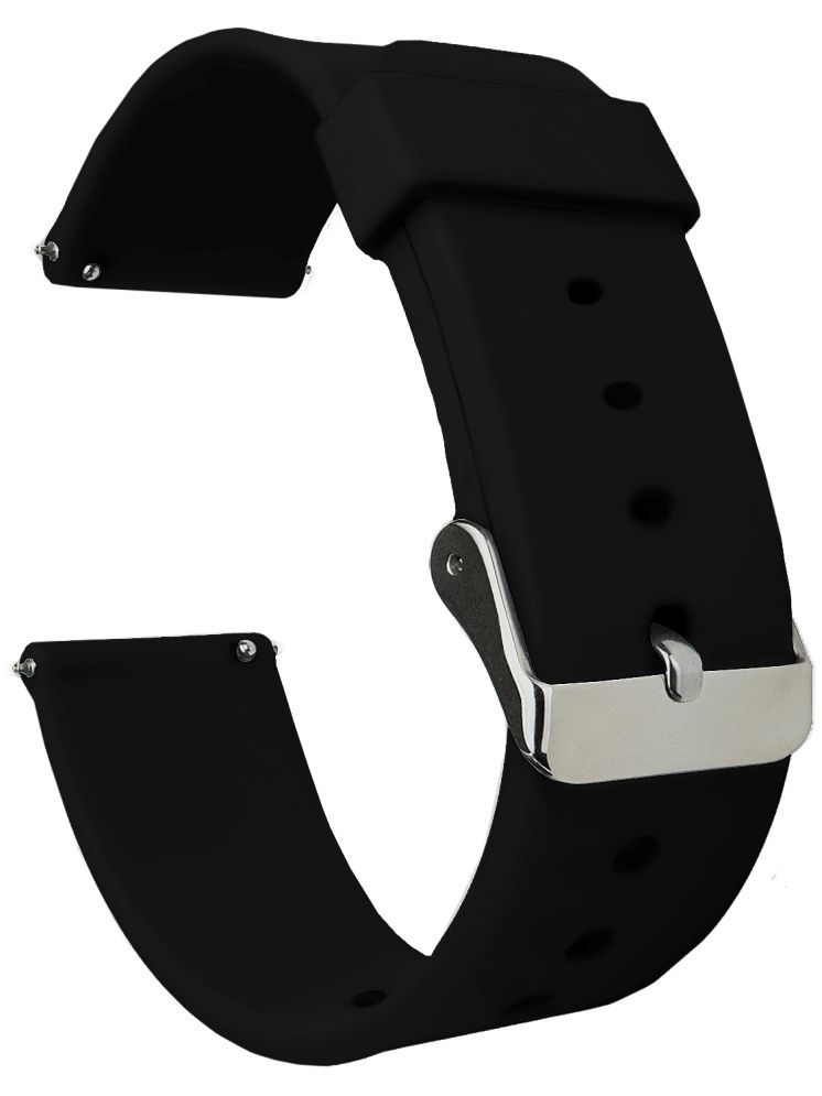     			ACM Watch Strap Silicone Belt 22mm compatible with Fastrack Astor Fs1 Pro Smartwatch Casual Classic Band Black