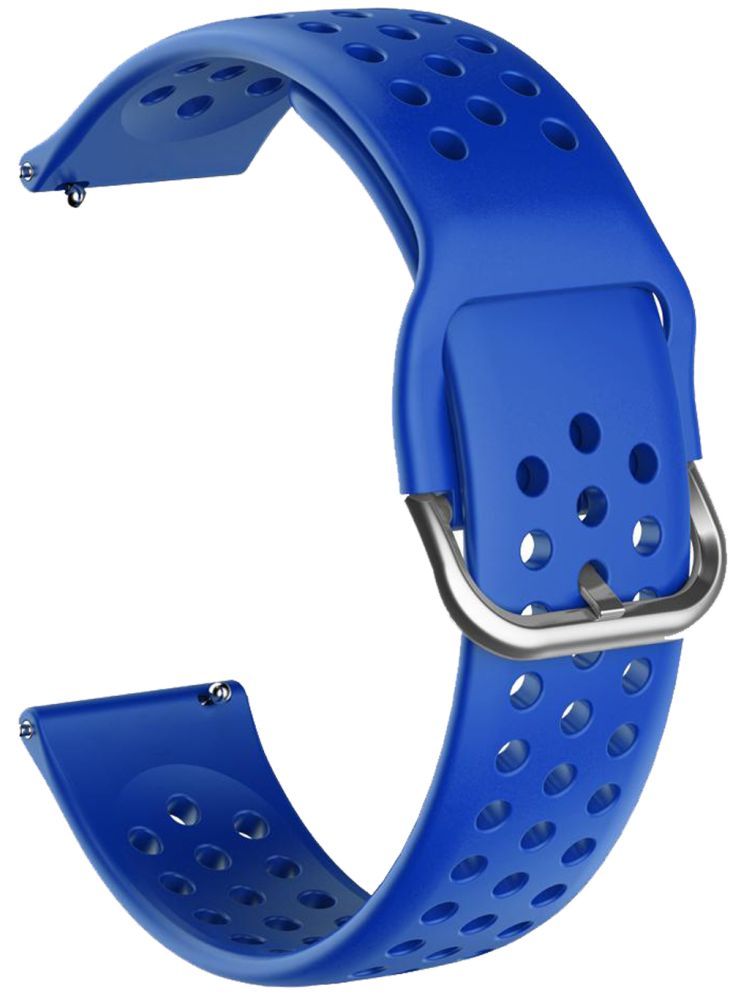     			ACM Watch Strap Silicone Belt 22mm compatible with Fastrack Radiant Fx1 Smartwatch Breatheable Dot Band Navy Blue