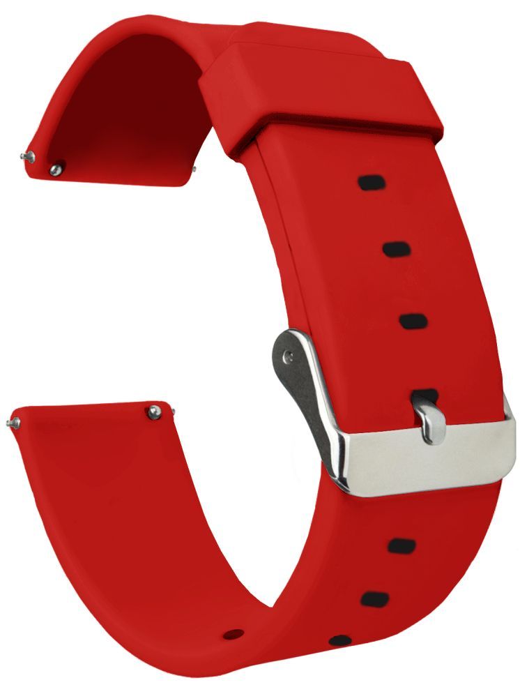     			ACM Watch Strap Silicone Belt 22mm compatible with Fastrack Radiant Fx1 Smartwatch Casual Classic Band Red