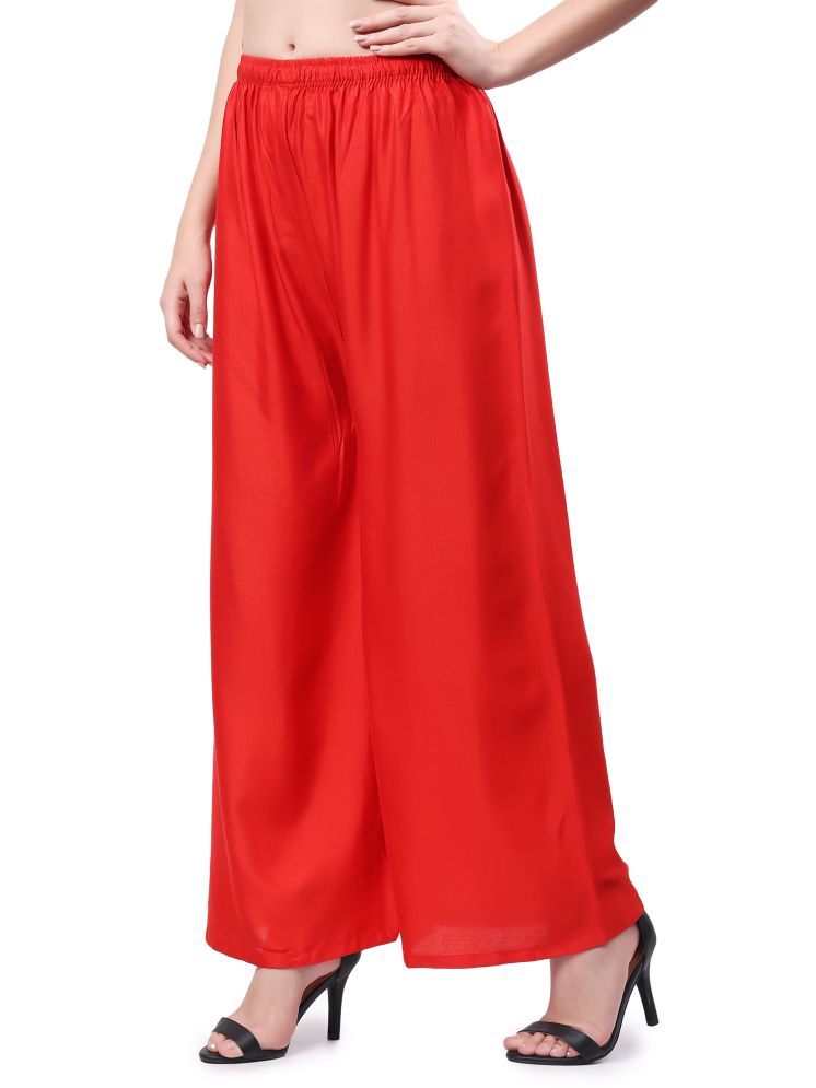     			Keviv - Red Rayon Women's Palazzo ( Pack of 1 )