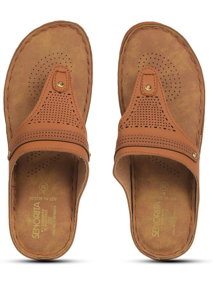     			Liberty Tan Women's Leather Slipper