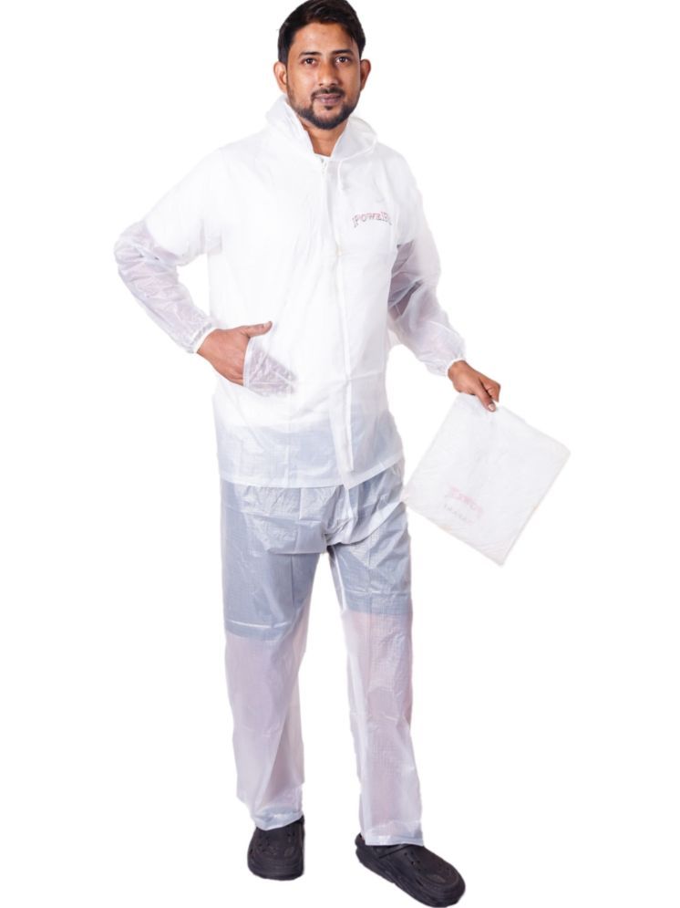     			Sindon White Nylon Men's Raincoat ( Pack of 1 )