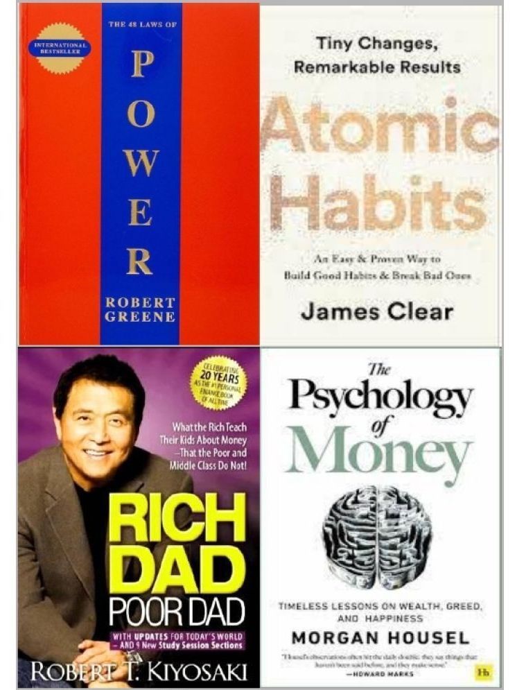     			The 48 Laws Of Power + Atomic Habits + The Psychology of Money + Rich Dad Poor Dad