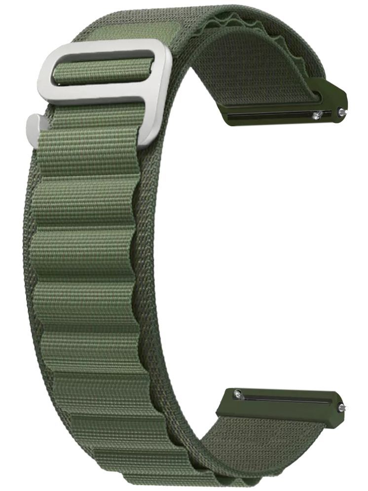     			ACM Watch Strap Nylon 22mm compatible with Fastrack Astor Fs1 Pro Smartwatch Sports Hook Band Green