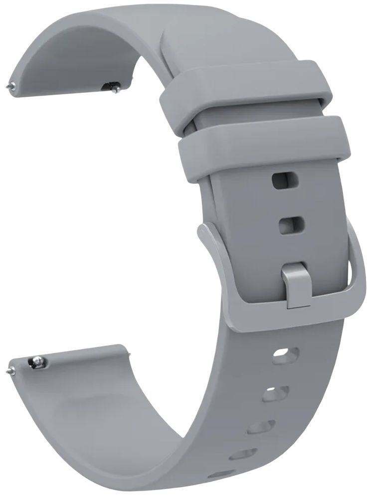     			ACM Watch Strap Silicone Belt 22mm compatible with Fastrack Optimus 2 Pro Smartwatch Color Hook Band Grey