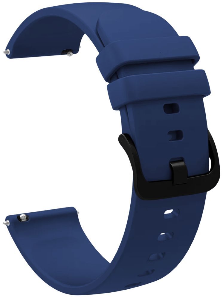     			ACM Watch Strap Silicone Belt 22mm compatible with Fastrack Optimus 2 Pro Smartwatch Hook Band Dark Blue