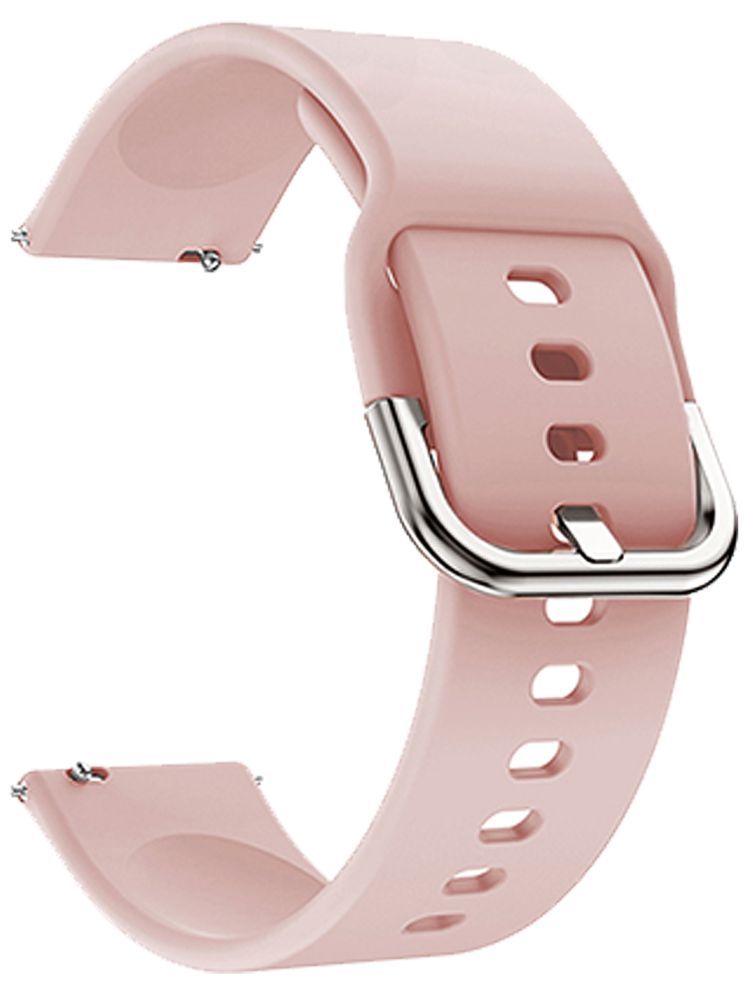     			ACM Watch Strap Silicone Belt 22mm compatible with Boult Radian Smartwatch Sports Hook Band Creame Pink