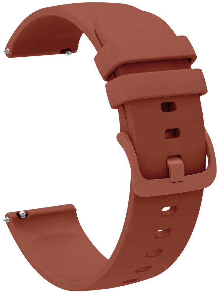     			ACM Watch Strap Silicone Belt 22mm compatible with Fastrack Radiant Fx1 Smartwatch Color Hook Band Brown