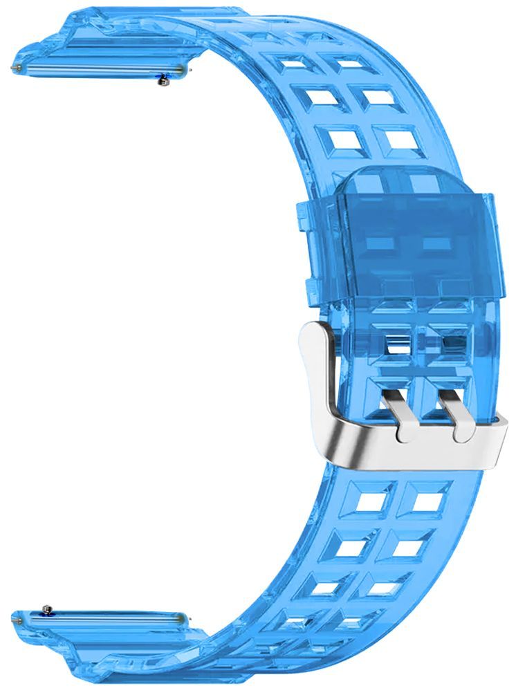     			ACM Watch Strap Silicone Transparent Design 22mm compatible with Fastrack Optimus 2 Pro Smartwatch Classy Band Blue