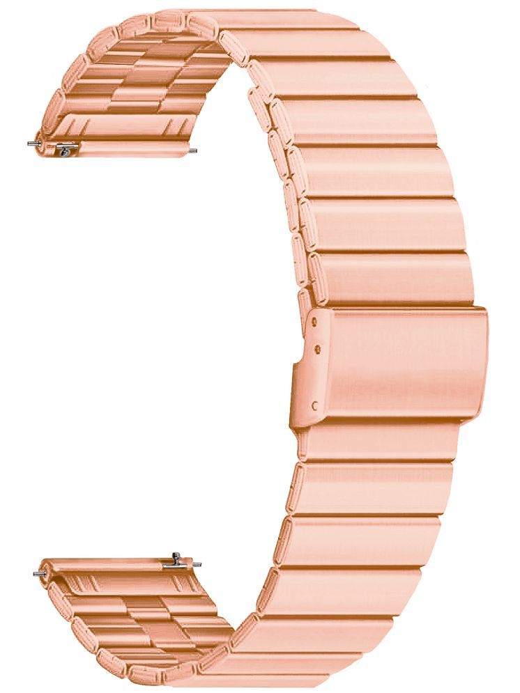     			ACM Watch Strap Stainless Steel Metal 22mm compatible with Boult Radian Smartwatch Adjustable Belt Band Rose Gold Pink