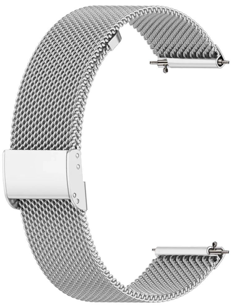     			ACM Watch Strap Steel Metal 22mm compatible with Titan Heritage Smartwatch Adjustable Belt Chain Band Silver