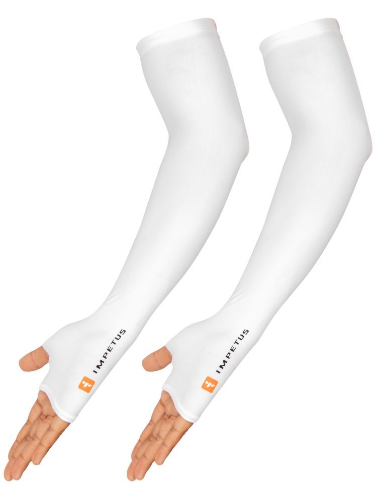     			Impetus White Solid Riding Sleeves ( Single Set )