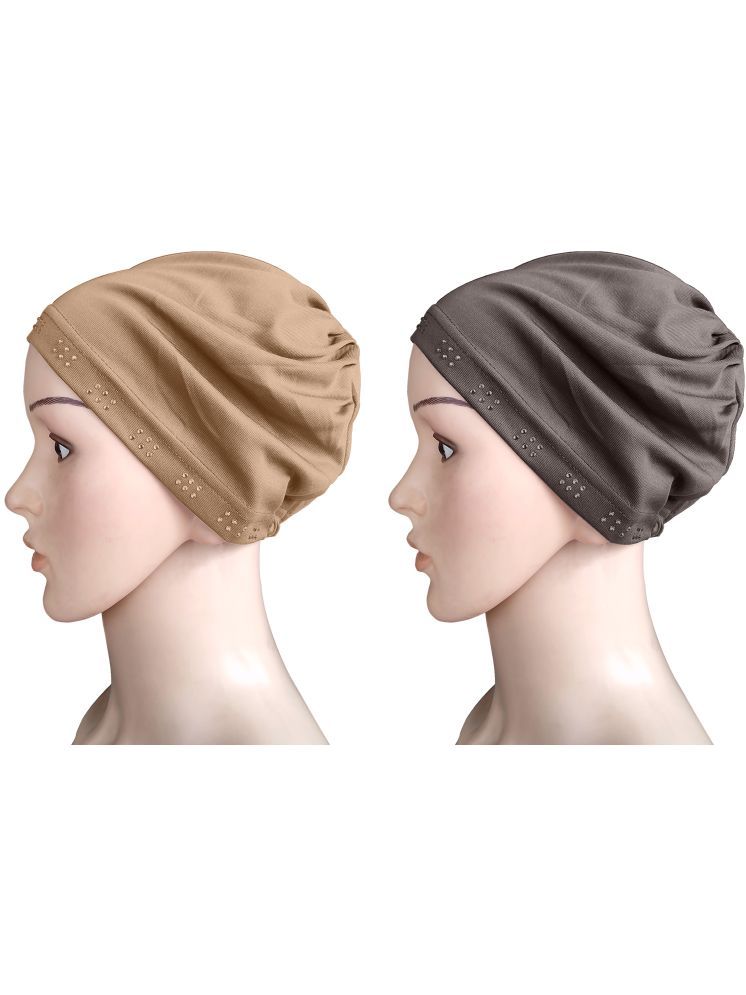     			Mehar Gray Cotton Blend Women's Cap ( Pack of 2 )