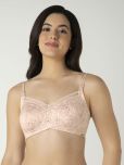 Amante Pack of 1 Nylon Non Padded Everyday Bra For Women ( Peach )