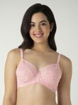 Amante Pack of 1 Nylon Non Padded Everyday Bra For Women ( Pink )