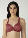 Amante Pack of 1 Nylon Lightly Padded T-Shirt Bra For Women ( Maroon )