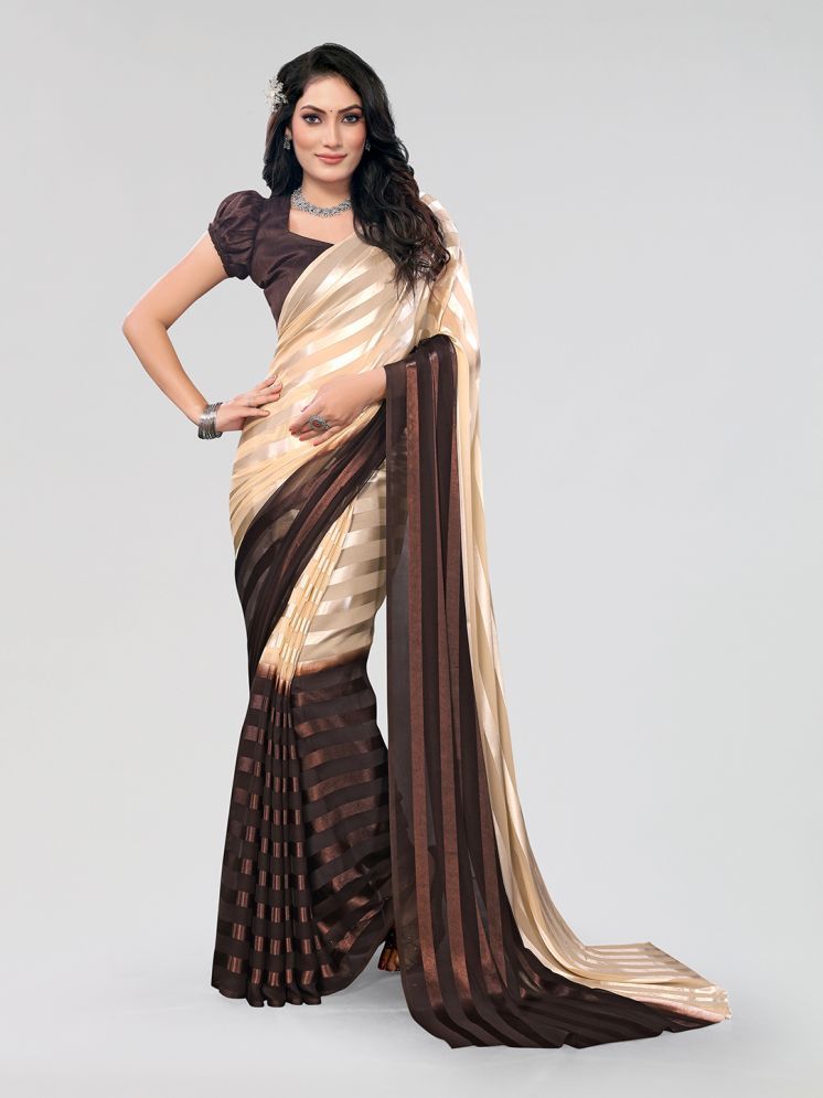     			ANAND SAREES Pack of 1 Georgette Printed Saree With Blouse Piece ( Cream )