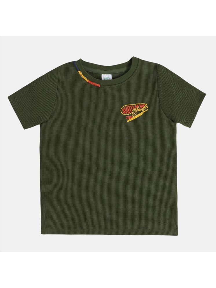     			MINI KLUB Pack of 1 Boys Cotton T-Shirt ( Olive Green )