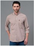 Red Tape 100% Cotton Regular Fit Solids Full Sleeves Men's Casual Shirt - Brown ( Pack of 1 )