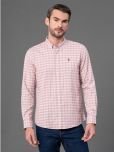 Red Tape Cotton Blend Regular Fit Checks Full Sleeves Men's Casual Shirt - Pink ( Pack of 1 )