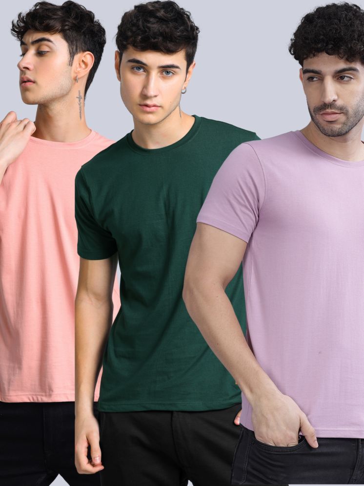     			Paul Street Pack of 3 Cotton Slim Fit Men's T-Shirt ( Multicolor3 )