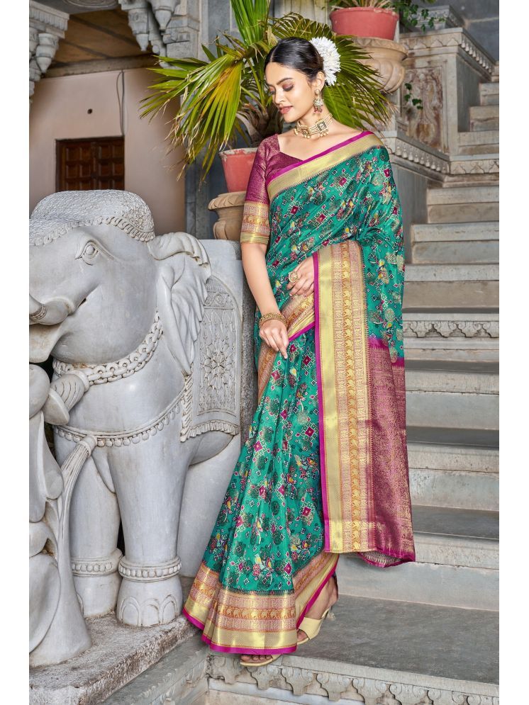     			Sariya Pack of 1 Jacquard Printed Saree With Blouse Piece ( Multicolor )