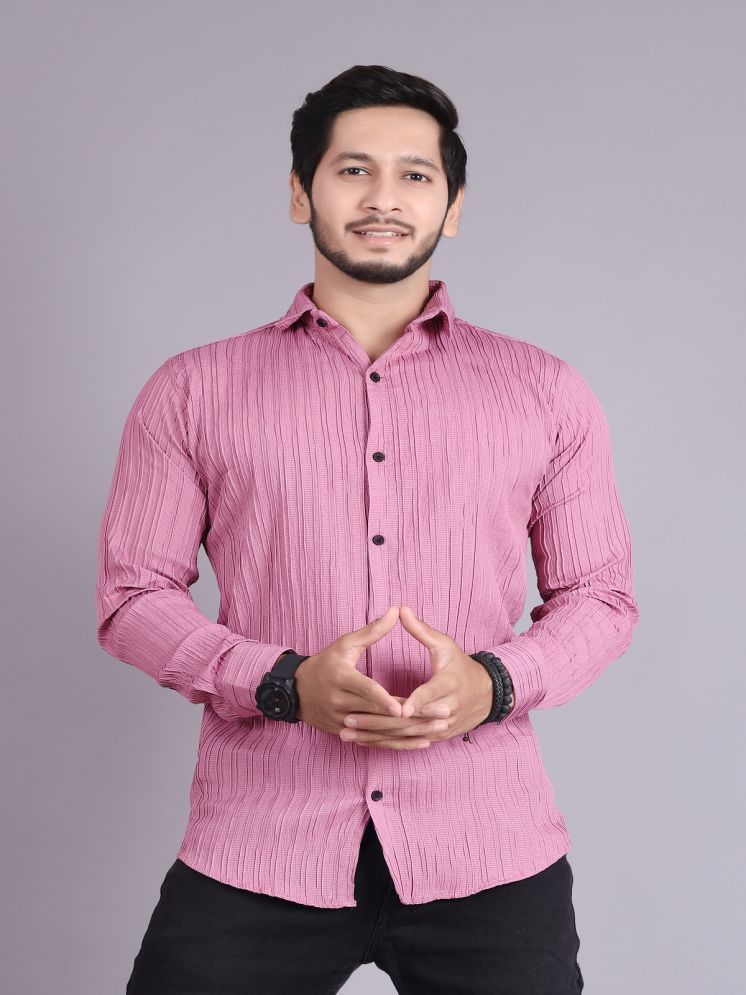     			jeevaan... the perfact fashion Cotton Blend Slim Fit Self Design Full Sleeves Men's Casual Shirt - Mauve ( Pack of 1 )