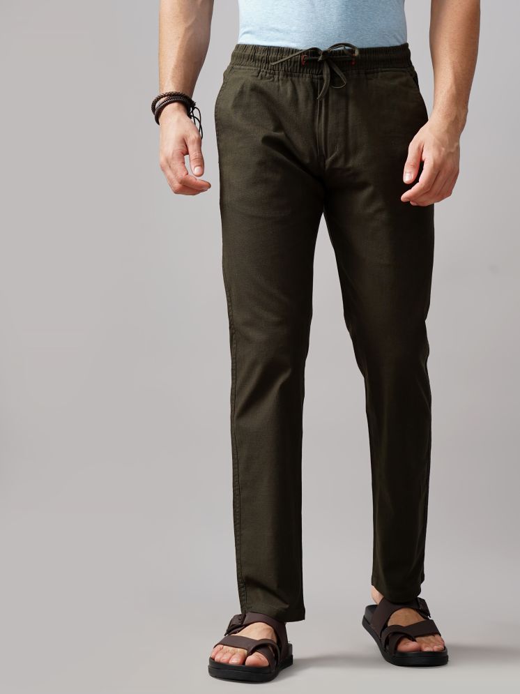     			Paul Street Regular Flat Men's Chinos - Olive ( Pack of 1 )