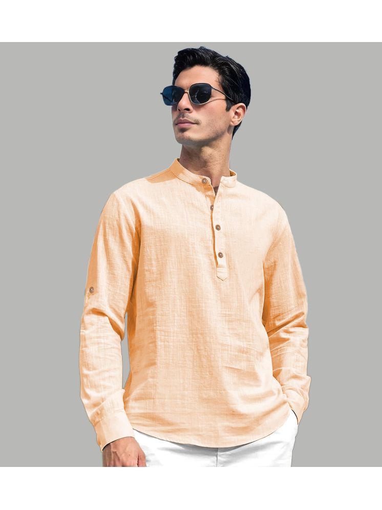     			Vida Loca Orange Cotton Blend Men's Shirt Style Kurta ( Pack of 1 )