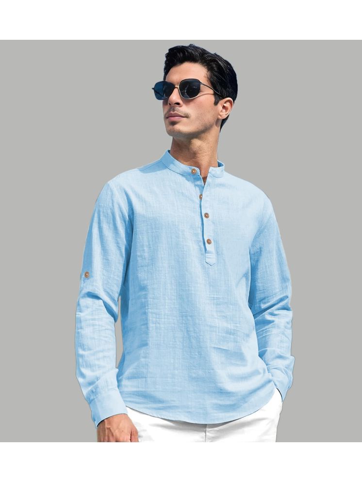     			Vida Loca Sky Blue Cotton Blend Men's Regular Kurta ( Pack of 1 )