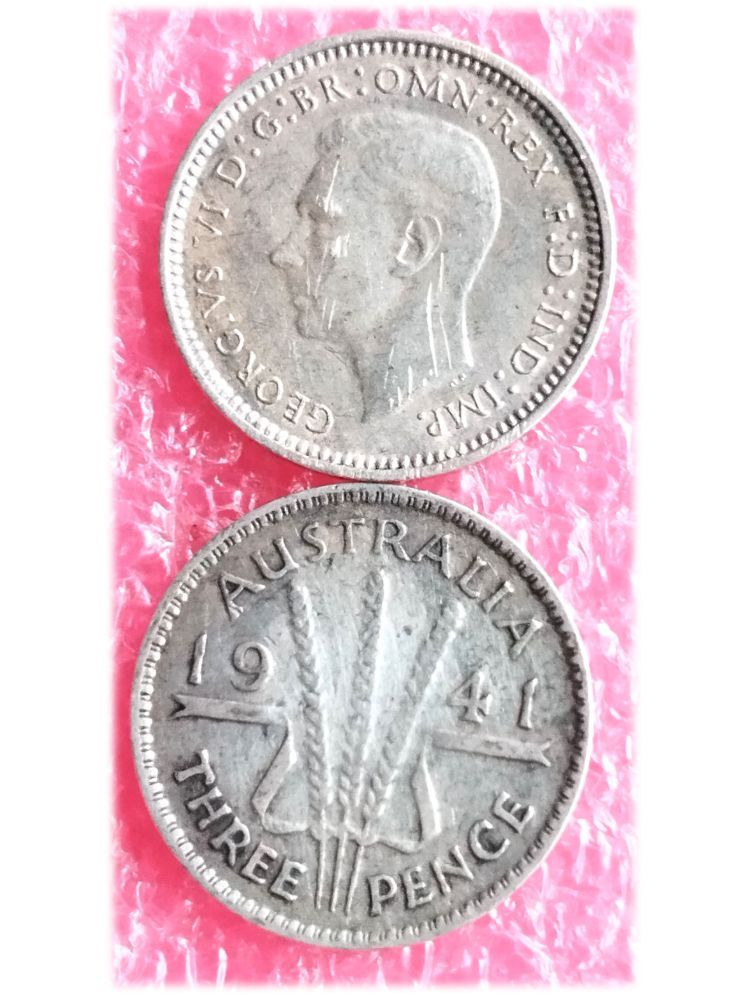     			AUSTRALIA  - 3 Pence - George VI 1938-1944 Coin Silver (.925) • 1.41 g • ⌀ 16 mm