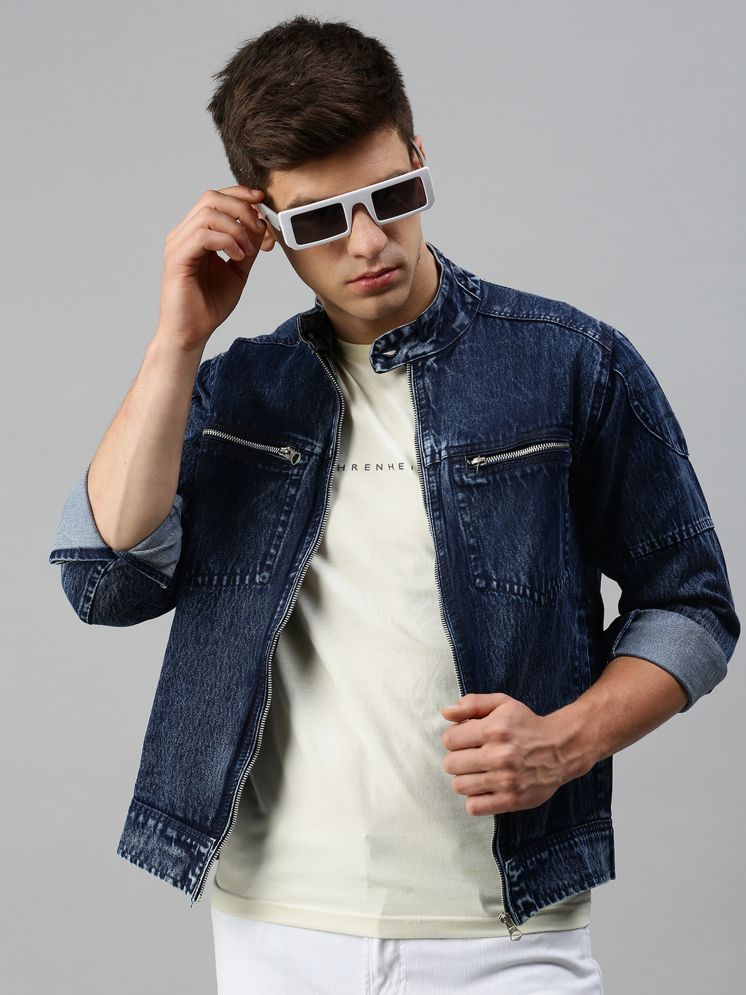     			VOGATI Denim Men's Denim Jacket - Navy ( Pack of 1 )