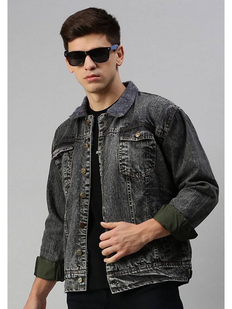     			VOGATI Denim Men's Denim Jacket - Grey ( Pack of 1 )