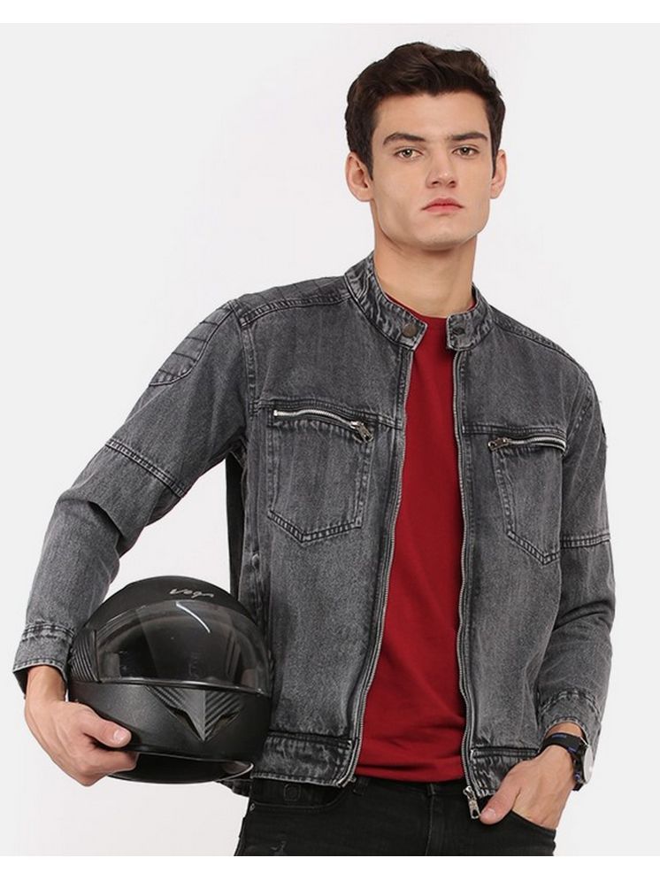     			VOGATI Denim Men's Denim Jacket - Grey ( Pack of 1 )