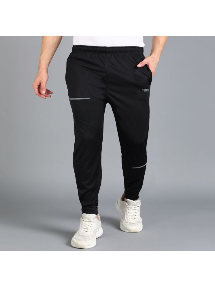     			YUNEK Black Lycra Men's Joggers ( Pack of 1 )