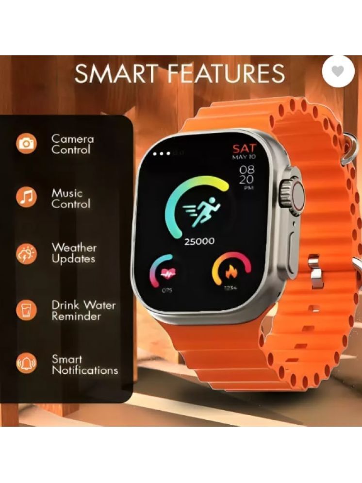     			NICEBUDS AMOLED BT Calling Rubber Upto 1-2 days Smart Watch Orange