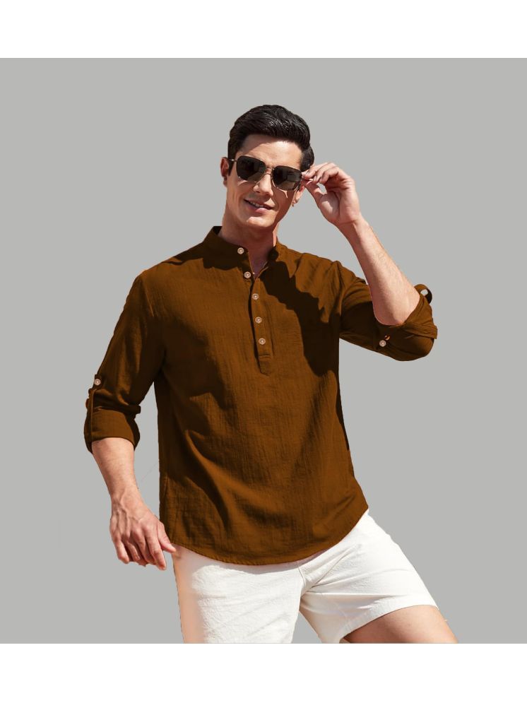     			Vida Loca Gold Cotton Blend Men's Shirt Style Kurta ( Pack of 1 )