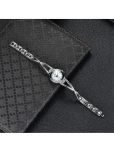 Cosmic Silver PU Analog Womens Watch