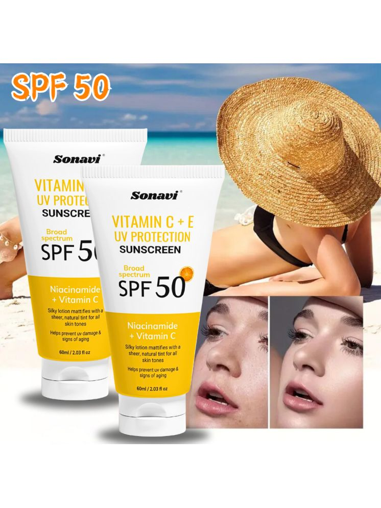     			Sonavi SPF 50 Sunscreen Cream For All Skin Type ( Pack of 2 )