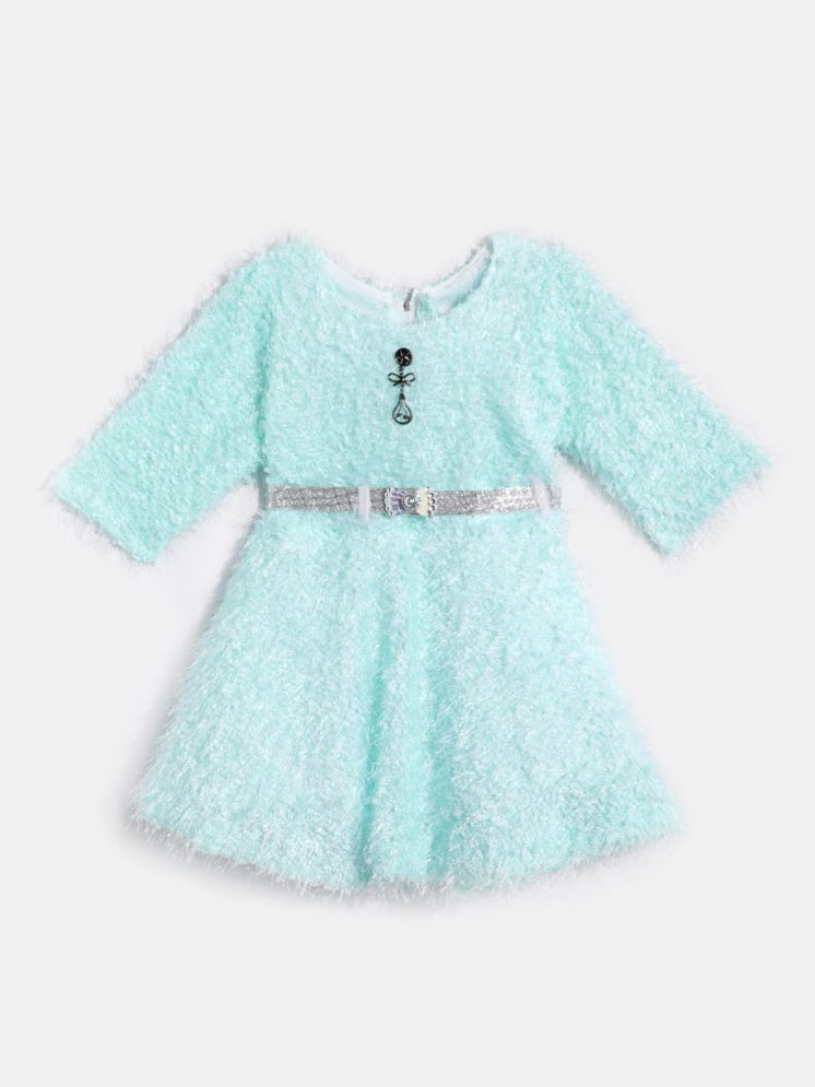     			Aarika Woollen Fit And Flare Dress For Girls ( Pack of 1 , Sea Green )