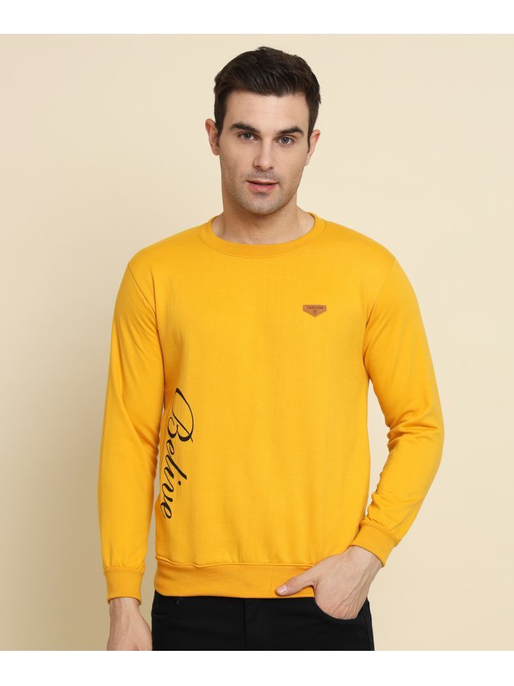     			HEMLOCK Cotton Blend Round Neck Men's Sweatshirt - Orange ( Pack of 1 )