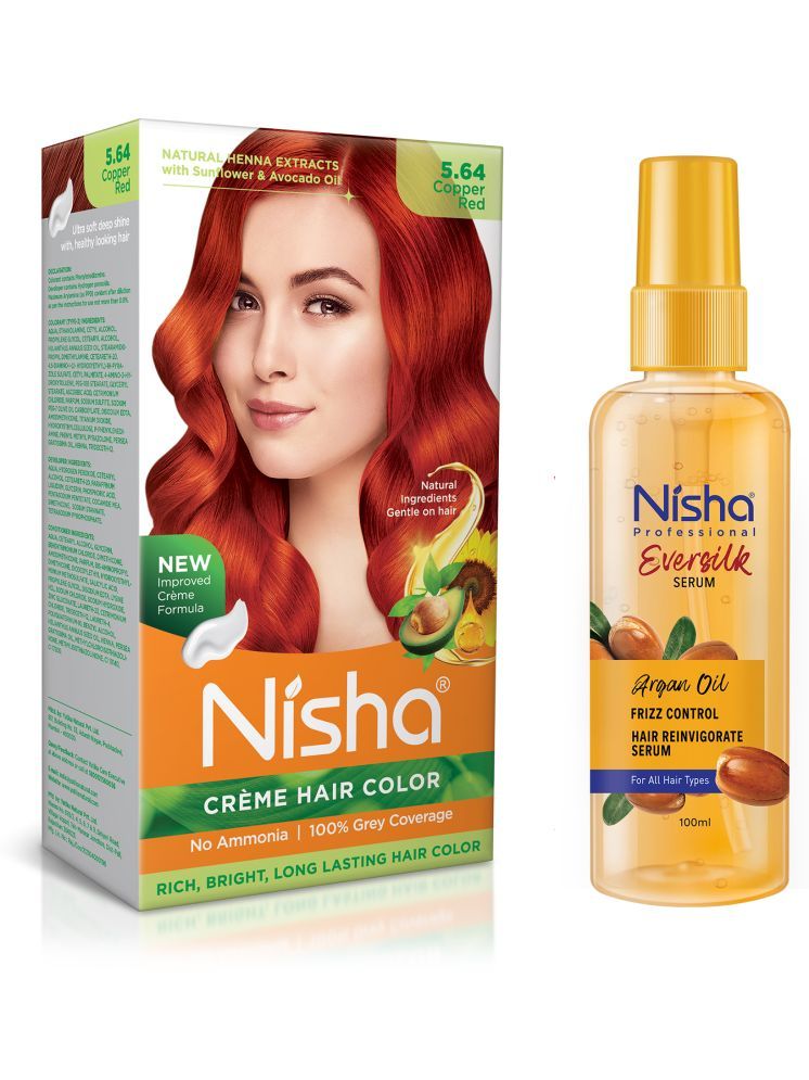     			Nisha Hair Color and Serum Ammonia Free Permanent Hair Color 220 g Copper