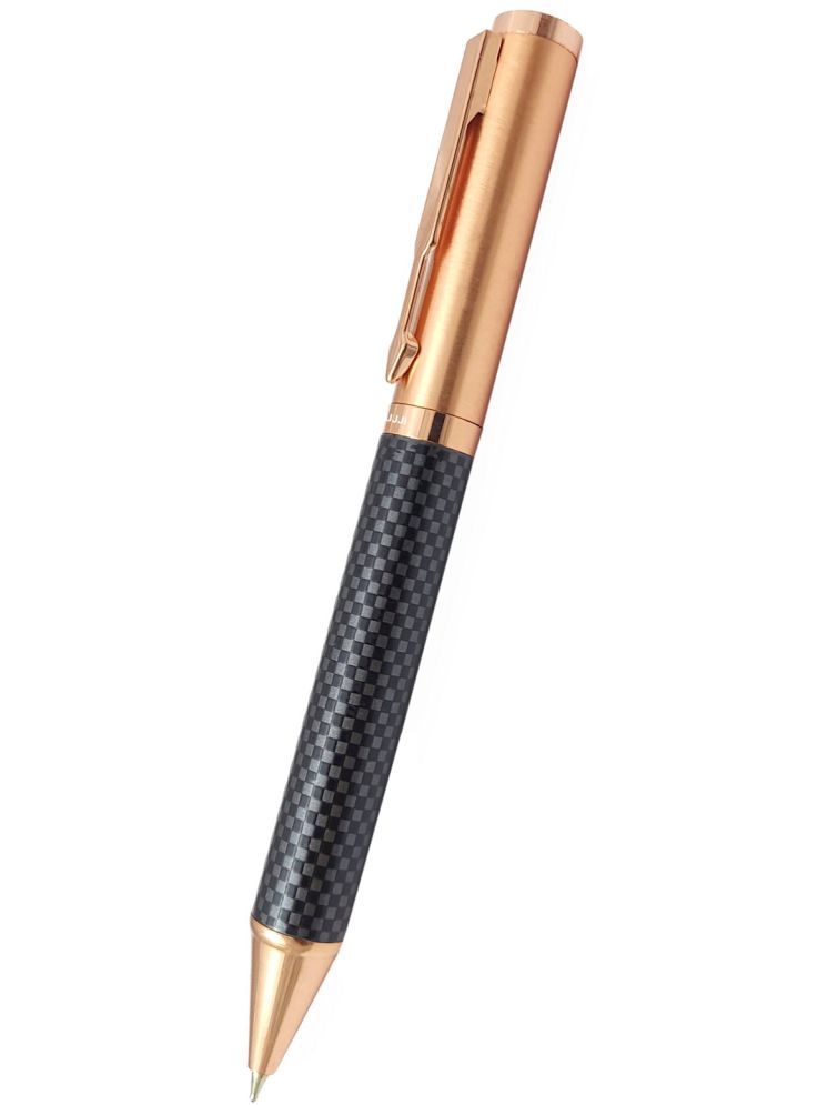     			UJJi Check Pattern Copper Cap Twist Open Metal Ball Pen