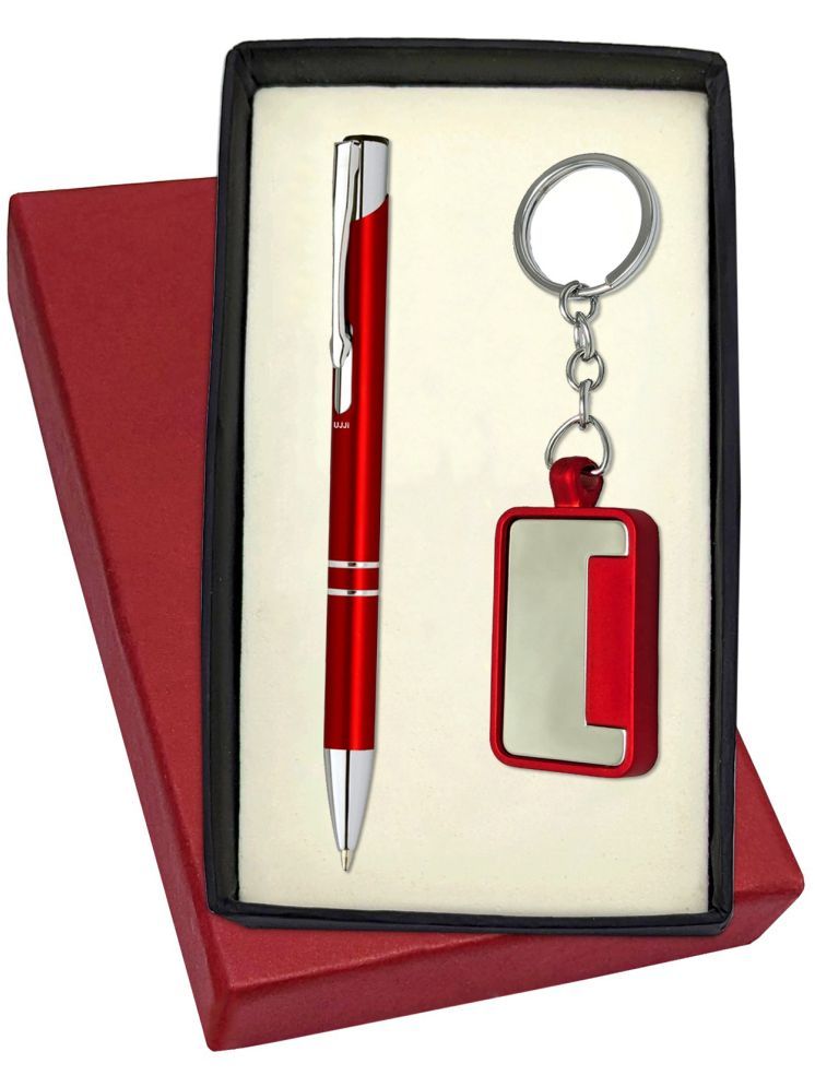     			UJJi Click Red with Medium Point Refill Pen & Keychain Pen Gift Set