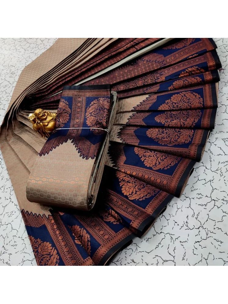     			fab woven Pack of 1 Art Silk Woven Saree With Blouse Piece ( Beige )