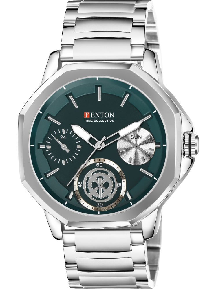     			Fenton Silver Stainless Steel Analog Men's Watch