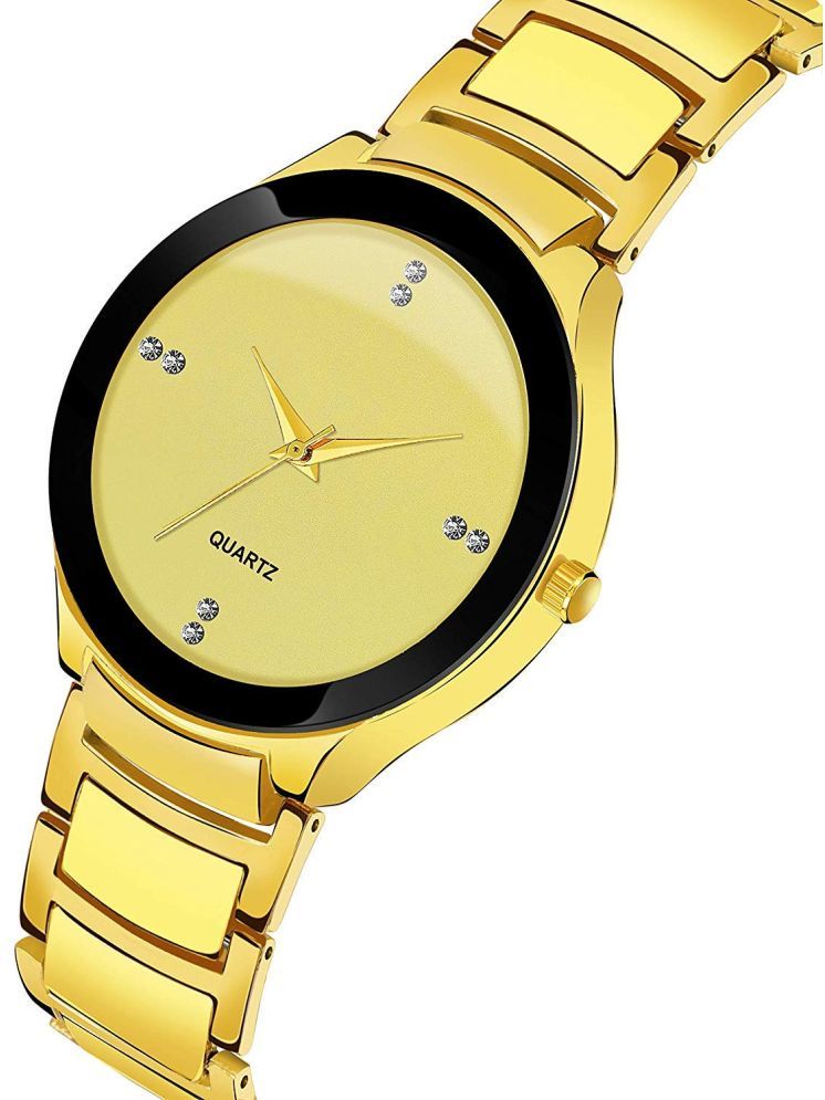     			Cosmic Gold PU Analog Men's Watch